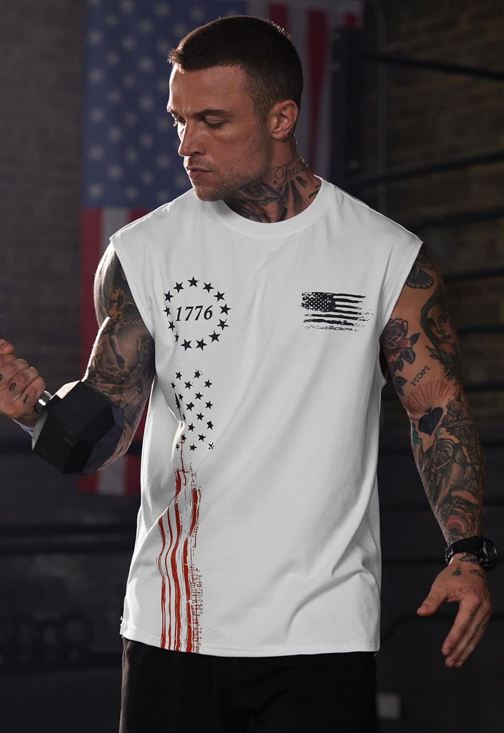 Men Graphic Muscle Tank Top Gym Workout Summer Casual Sleeveless Shirts (S-XXL) - Image 4