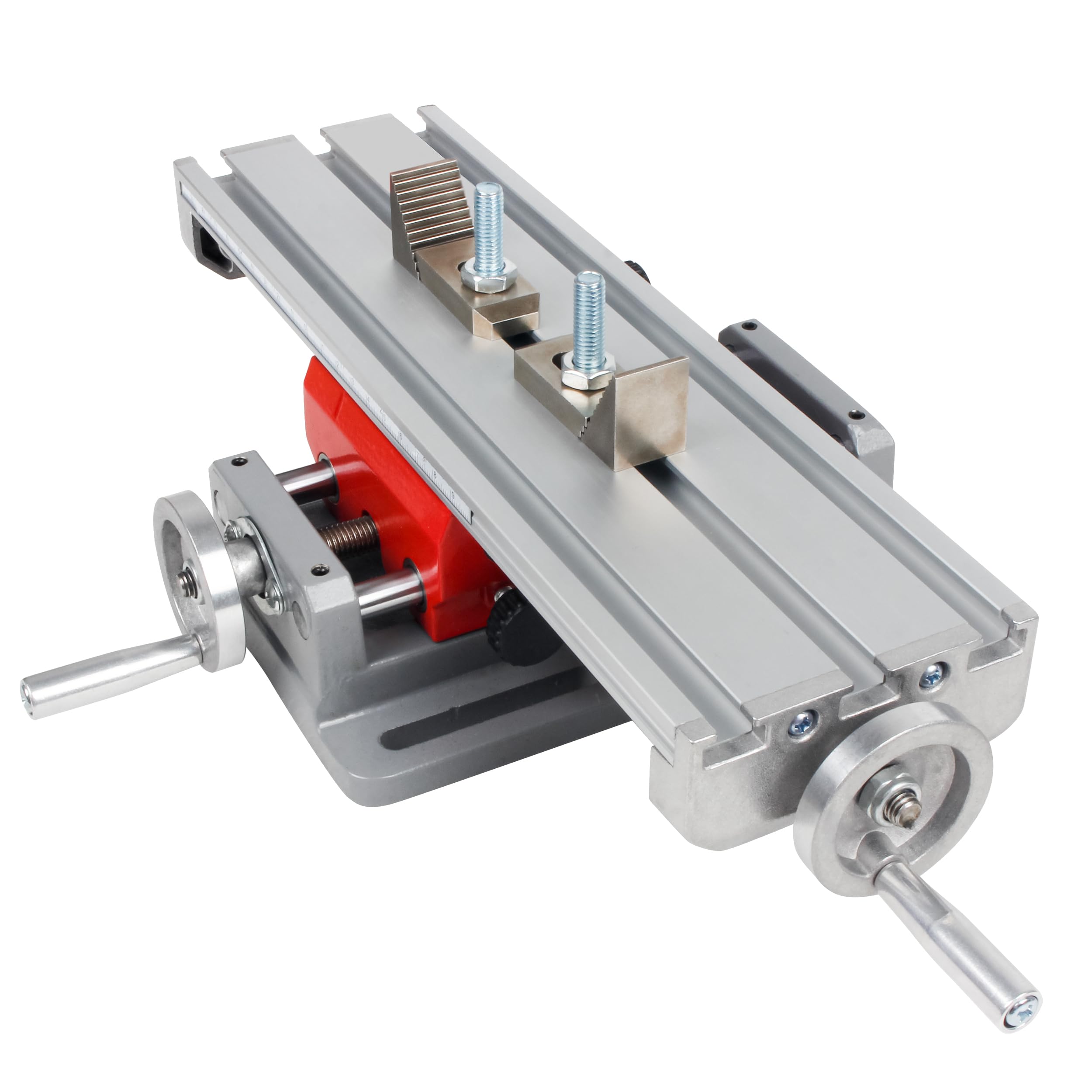 RATTMMOTOR XY Axis AB8301 - Tornillo de banco de trabajo multifunción para mesa de trabajo cruzado, carrera X eje 184 mm, eje Y, 52 mm, aleación de aluminio para fresadora y prensa de taladro