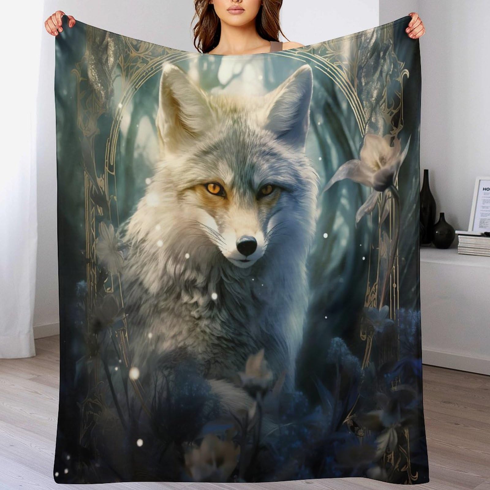 Manta de zorro para sofa y cama en tardes de invierno y verano