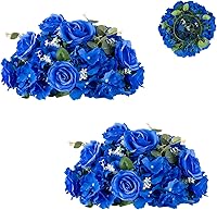 Vista 39 de BLOSMON Bolas de Flores Artificiales Centros de Mesa de Boda 2 Piezas 11.8" Lila Flores Falsas Rosa Hortensia Arreglo de Bolas Centro de Mesa
