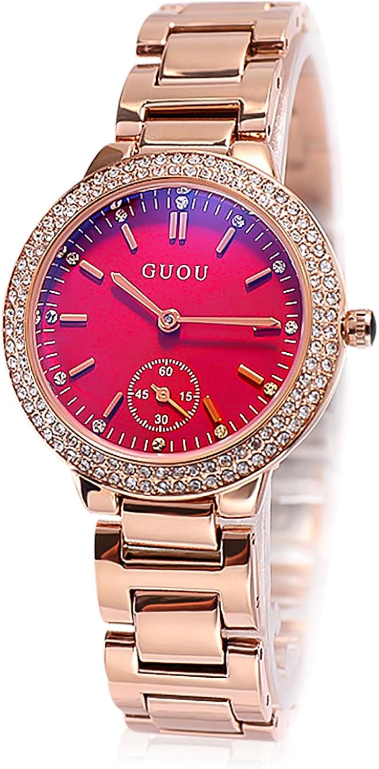 RORIOS Orologio da Donna Elegante Orologio da Polso Donna Casuale Orologi in Acciaio Inossidabile Vestito Donna Orologio