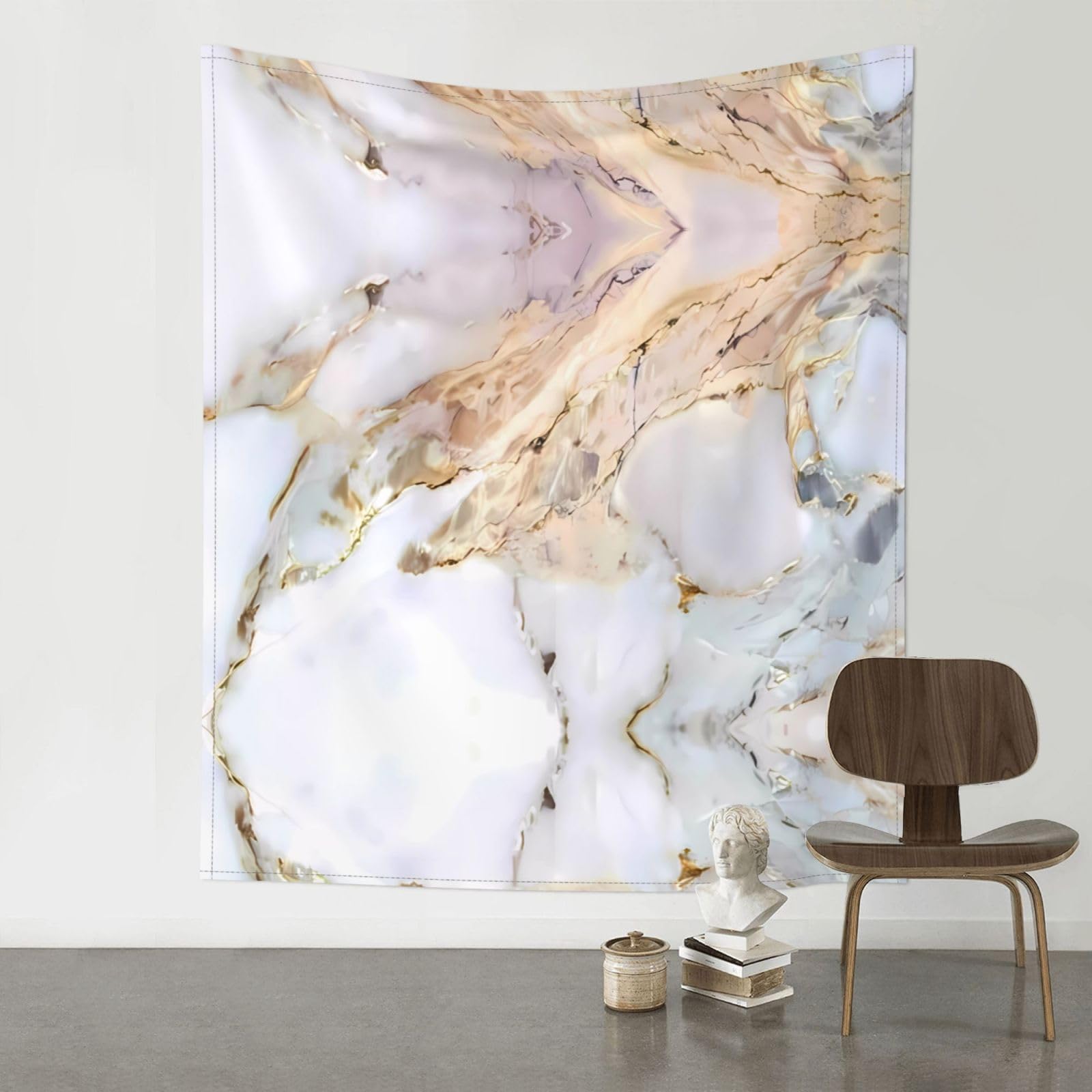 WHJSHOP Marble Prints Original Wall Tapestry 60x51in – Boho Throw Blanket for Dorm Decor, Beach Picnic, & Bedroom Layering