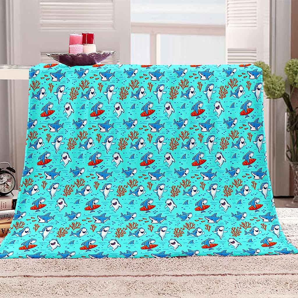 Couverture canapé requin en microfibre douce pour vos soirées
