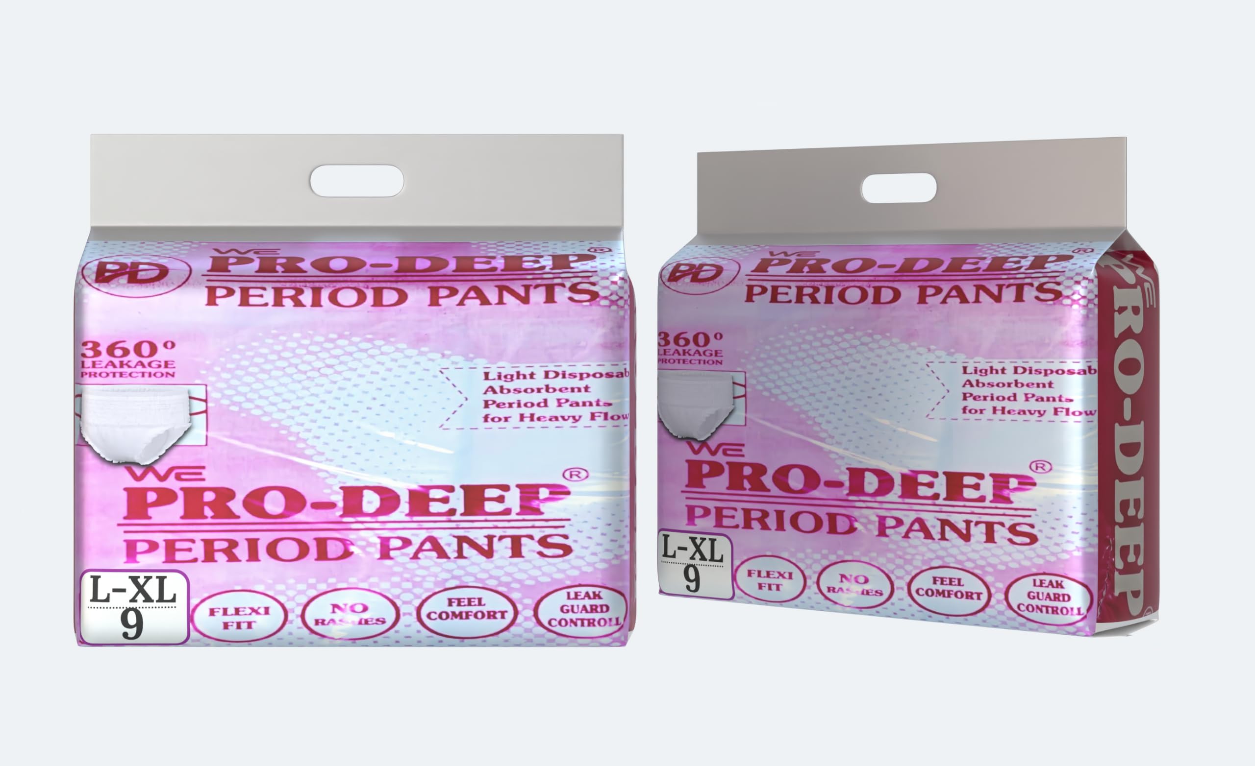 Kidton Ultra Absorbent Disposable Period Panties, L-XL- , 9's Pack, 0% Leaks, Sanitary Protection For Women & Girls, Maternity Delivery Pads, 360 Protection, Postpartum & Overnight Use, Heavy Flow (XL)
