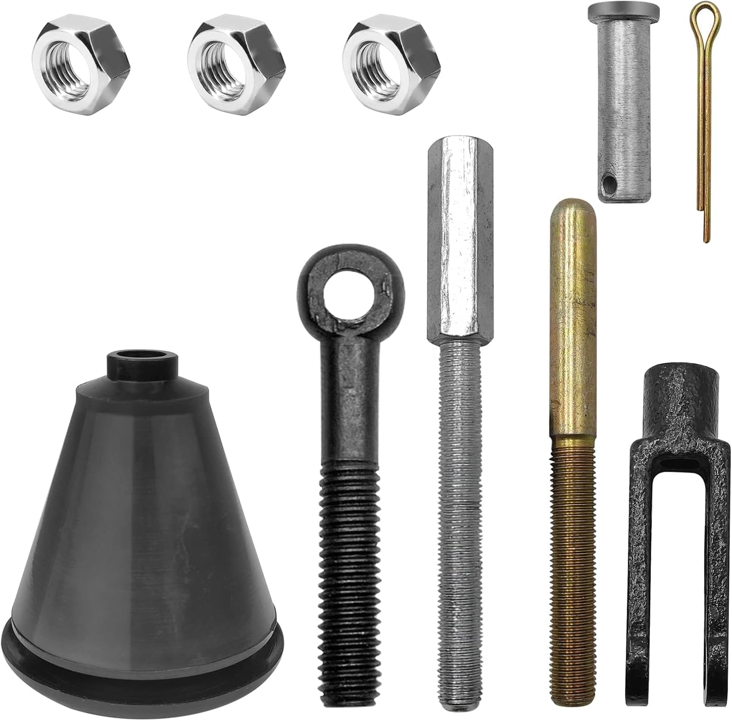 Moonlinks Compatible with GM 1950-1970 Manual Master Cylinder Push Rod Kit,Ci5564 Universal Auto Brake Pump Kit Adjustable Replacement with Clevis,Eyelet,Nuts & Crank Configuration