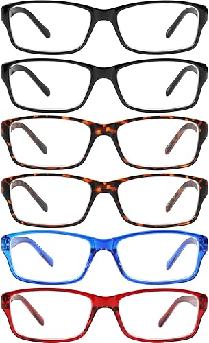 Miniatura 2 de Yogo Vision Paquete de 6 lentes de lectura para hombres y mujeres  Lectores en 4 colores de marco +2.25