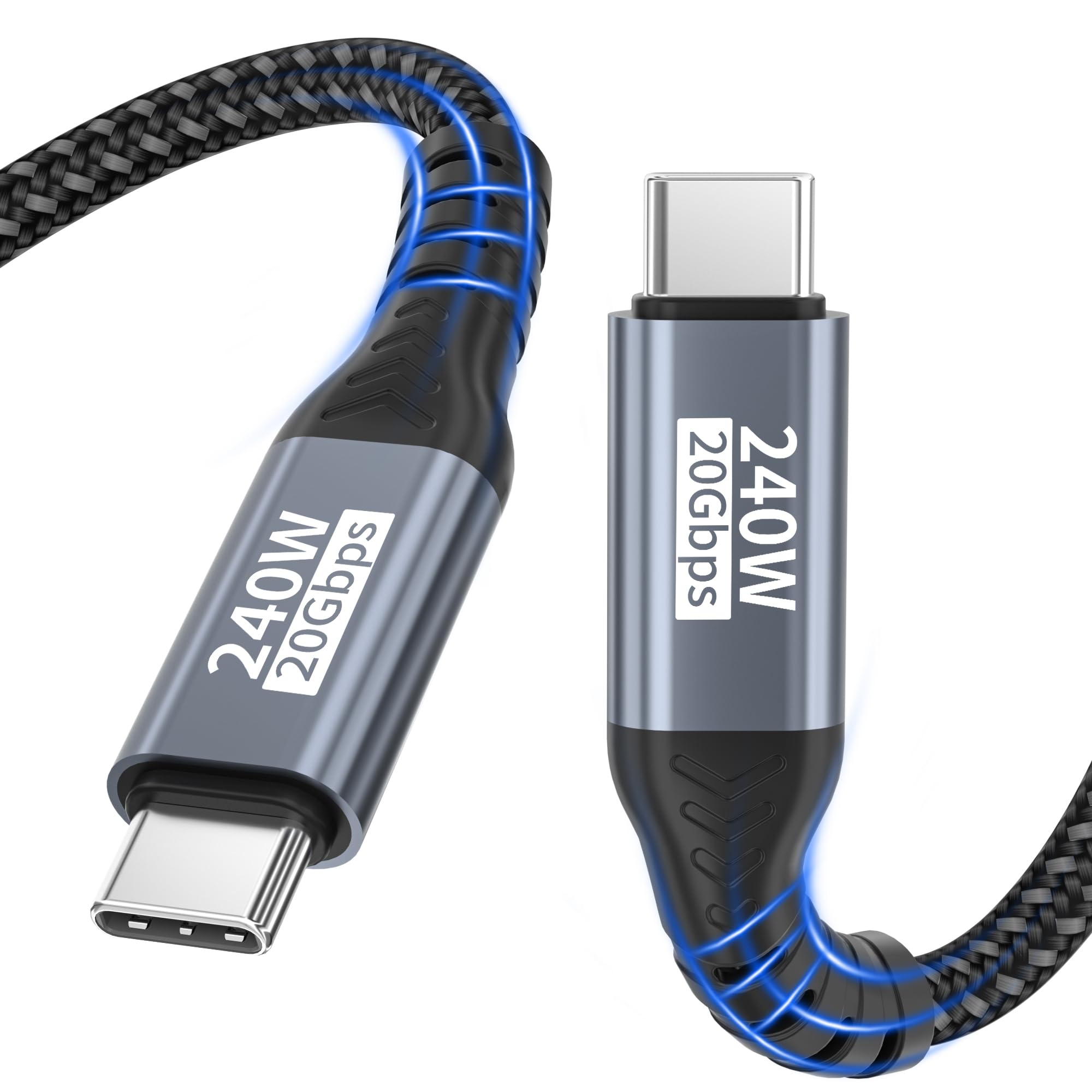 Cavo dati USB-C,cavo USB-C da 1m,20 Gbps USB 3.2 Gen2×2 240W,ricarica - Cavo video 5K@60 Hz 4K@144 Hz Cavo di ricarica da PD3.1 per iPhone 17 Pro Max/Plus/Pro/iPhone 16/15/MacBook Pro/iPad Pro,PSSD