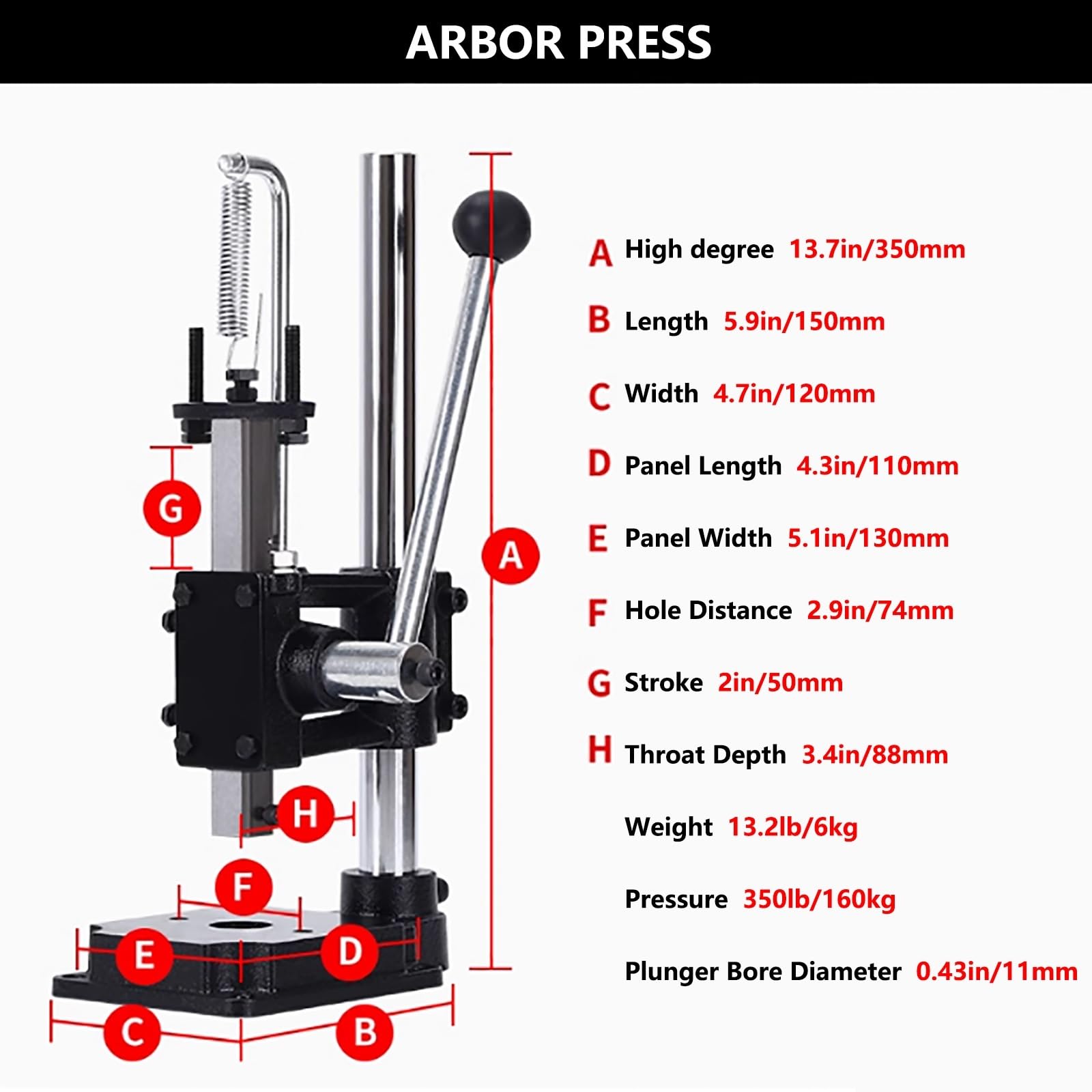Prensa Metal, 350lb Capacidad Presión, Punzonadora Manual para Cuero,Herramienta perforación para artesanías Cuero DIY, con Placa Aluminio, con Herramienta Punzonado(Size:Package 2)