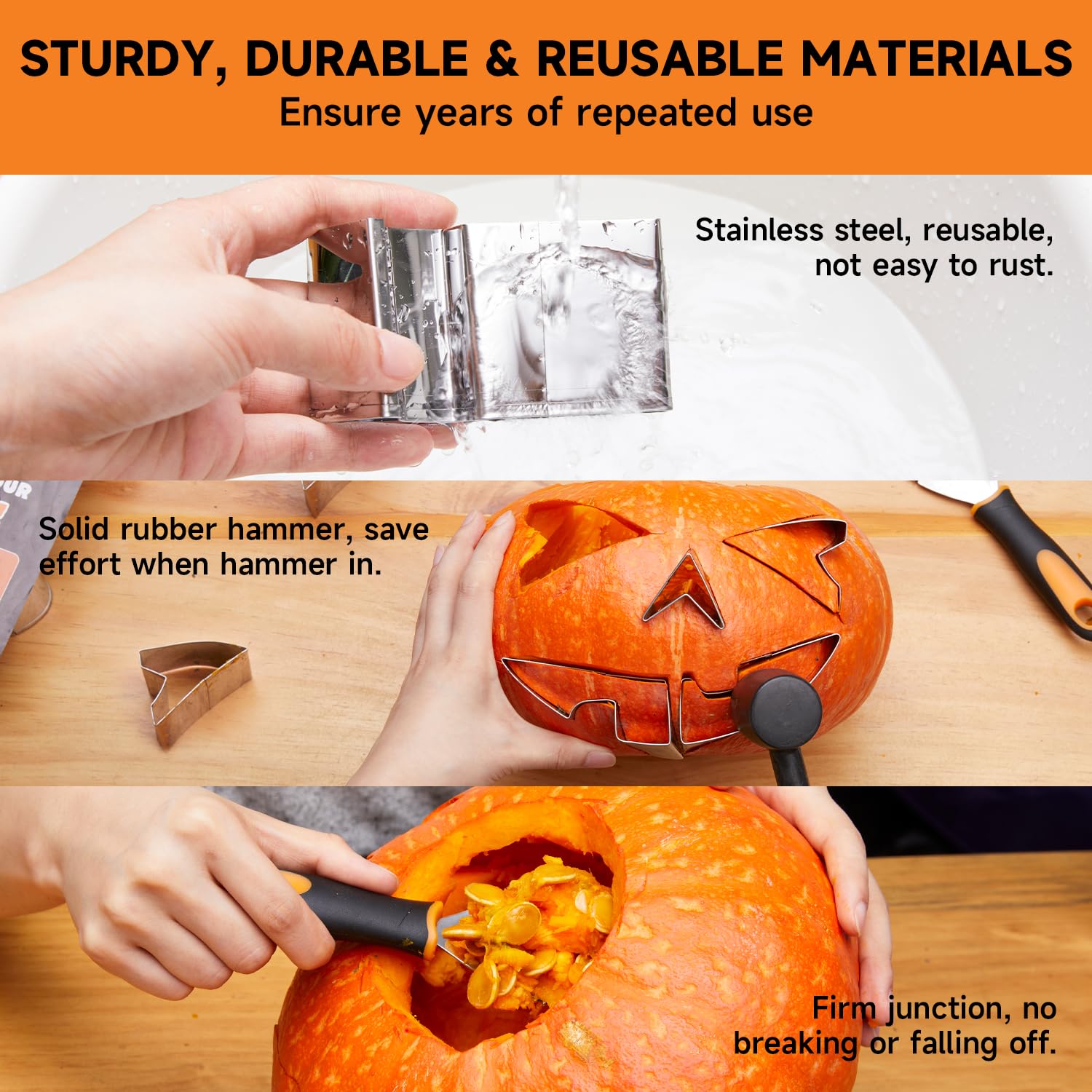 Shuttle Art Kit per intaglio zucca 29 pezzi acciaio inox per Halloween
