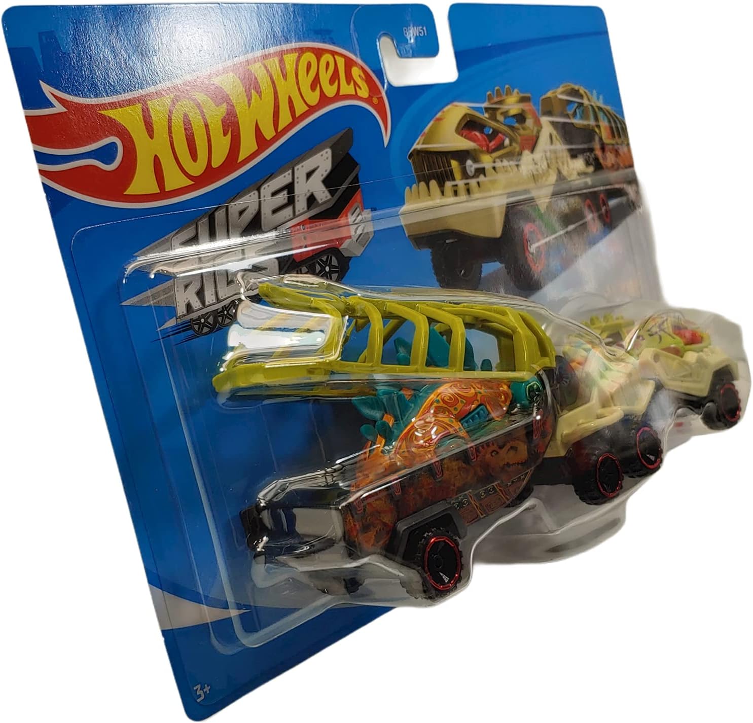 Mattel Hot Wheels Super Rigs Fossil Freight Car Included