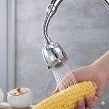 Flexible Faucet Sprayer Extension 360 Degree Rotating Turbo Flex Sink Aerator 3-Mode High Pressure Splash Filter Water Saving Nozzle Attachment for Kitchen Bathroom Basin and Garden Tap Hose