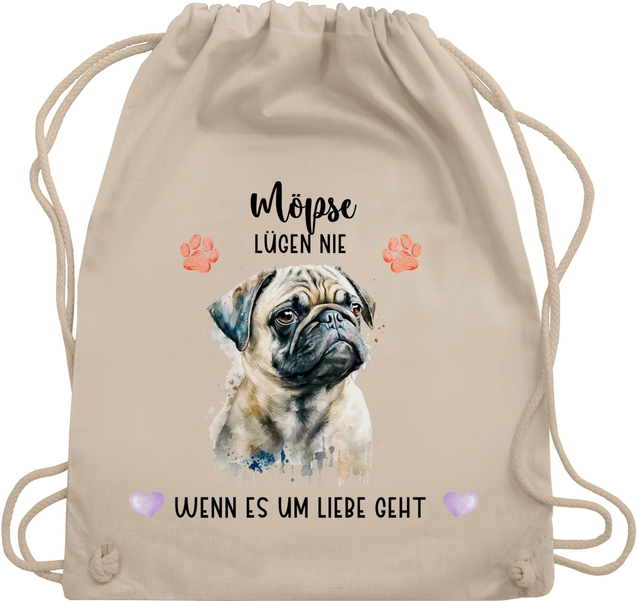 Fashionalarm Turnbeutel – 'Keine Hundehaare' Spruch, Riesenschnauzer Glitzer, Schwarz