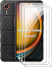 zZjoOoj Vetro Temperato Per Samsung Galaxy Xcover 7 /Galaxy Xcover 7 Pro Con 3 Pezzi HD Chiaro Pellicola Protettiva, Senza Bolle, Anti-Impronta, Anti-Graffio,Ultra Trasparente