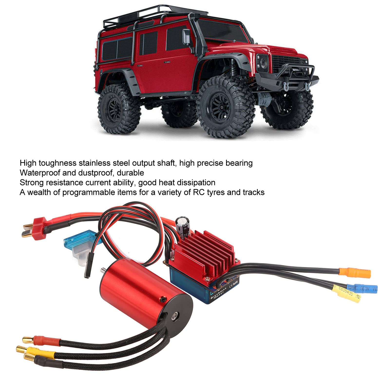 S2845 3700KV bezszczotkowy silnik 35A zestaw ESC wodoodporny elektryczny regulator prędkości dla Traxxas dla samochodu HSP 1/12 RC