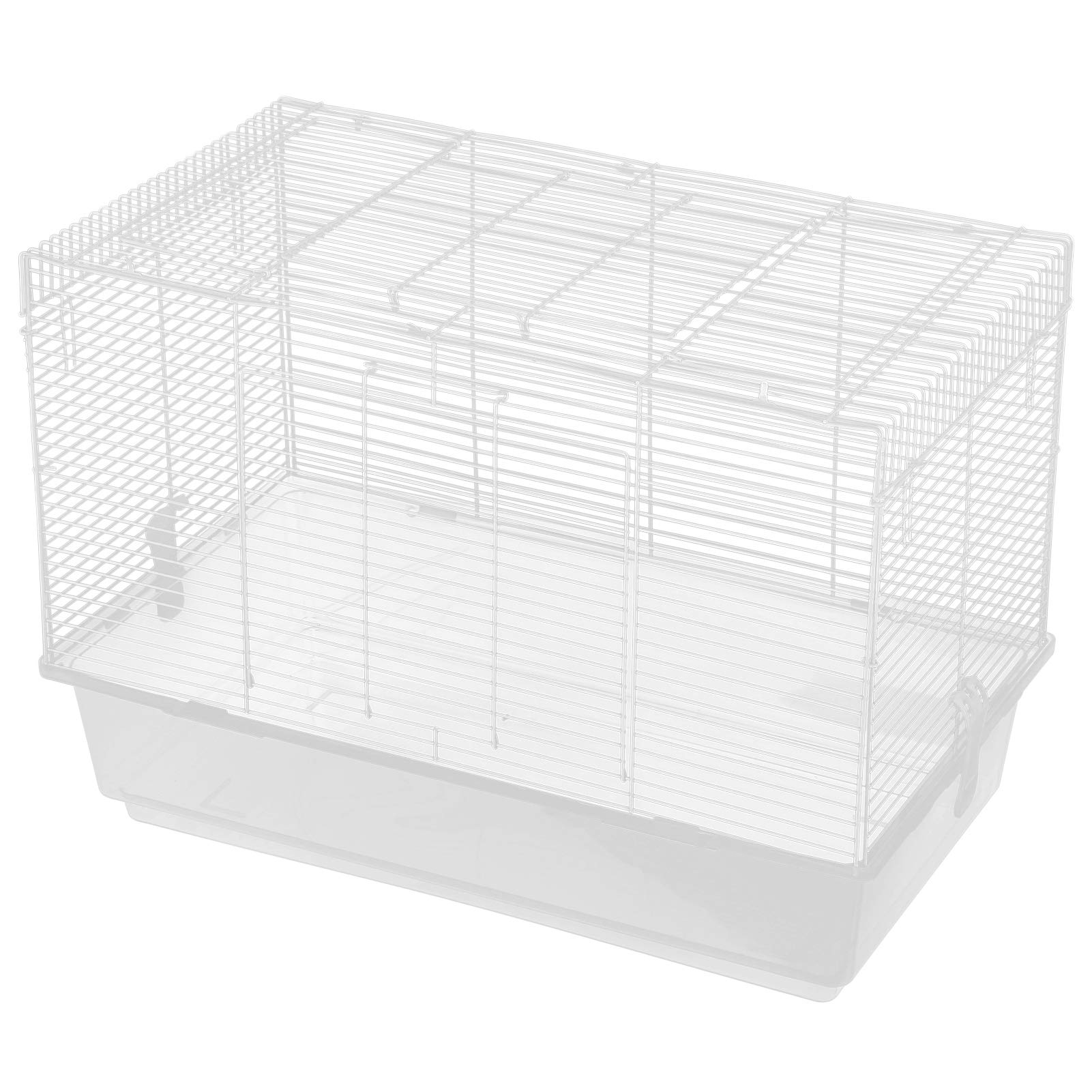 Hidyliu Gabbia Durevole per Piccoli Animali per Criceti, Conigli e Gatti - Ampio Spazio con Doppie Porte, Assemblaggio Fai-da-te, Base in Plastica Ad Alta Trasparenza (Grande)