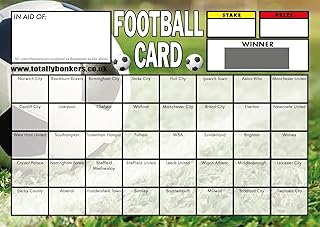 Totally Bonkers - Football (Landscape Green) Fundraising Scratch Cards - 40 Square - A6 (148x105mm) -10 Pack - TB0038 - Blind Card