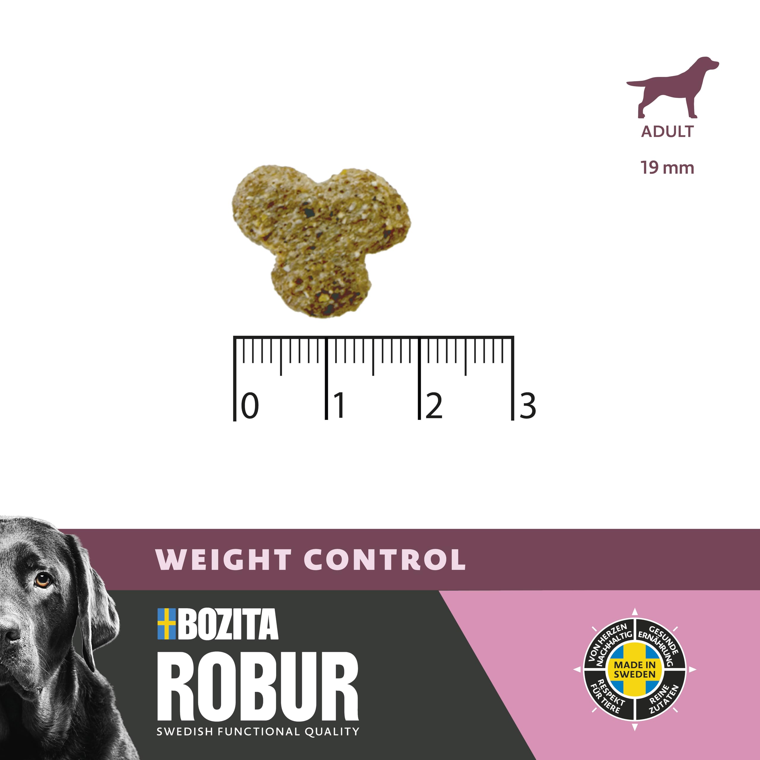 Bozita ROBUR Adult Light Kurczak, 12 kg, sucha karma dla psów, z postbiotykami, dla mało aktywnych i skłonnych do nadwagi psów