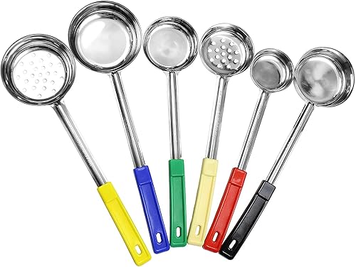 Darware Cucharas para servir con control de porciones juego de cucharones de 6 piezas con 14 taza 12 taza 34 taza y 1 taza 2 4 6 8 onzas y 12 y 1