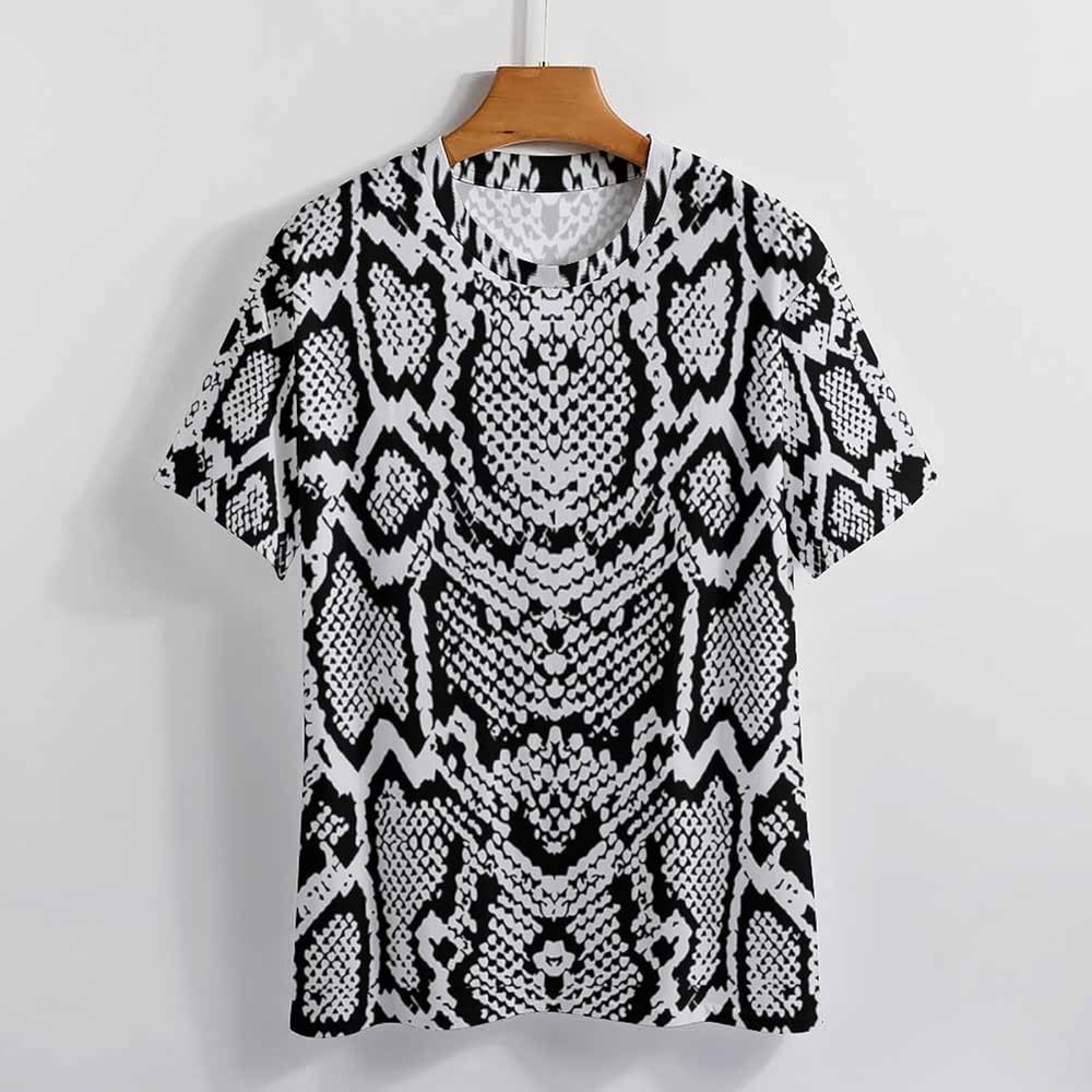 Amazon.com: Snake Skin Texture Men's Summer Short Sleeve