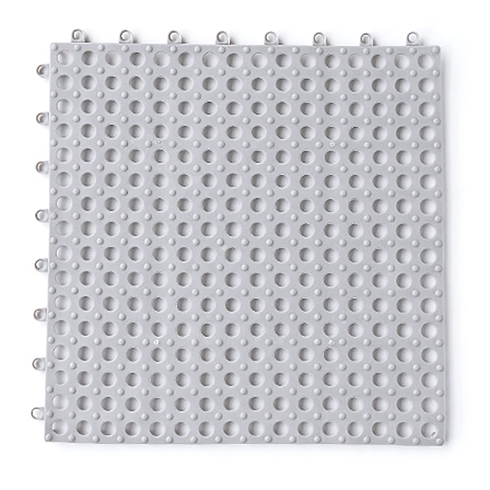 Tapis de bain carré gris haute qualité lavable en machine pour une douche design