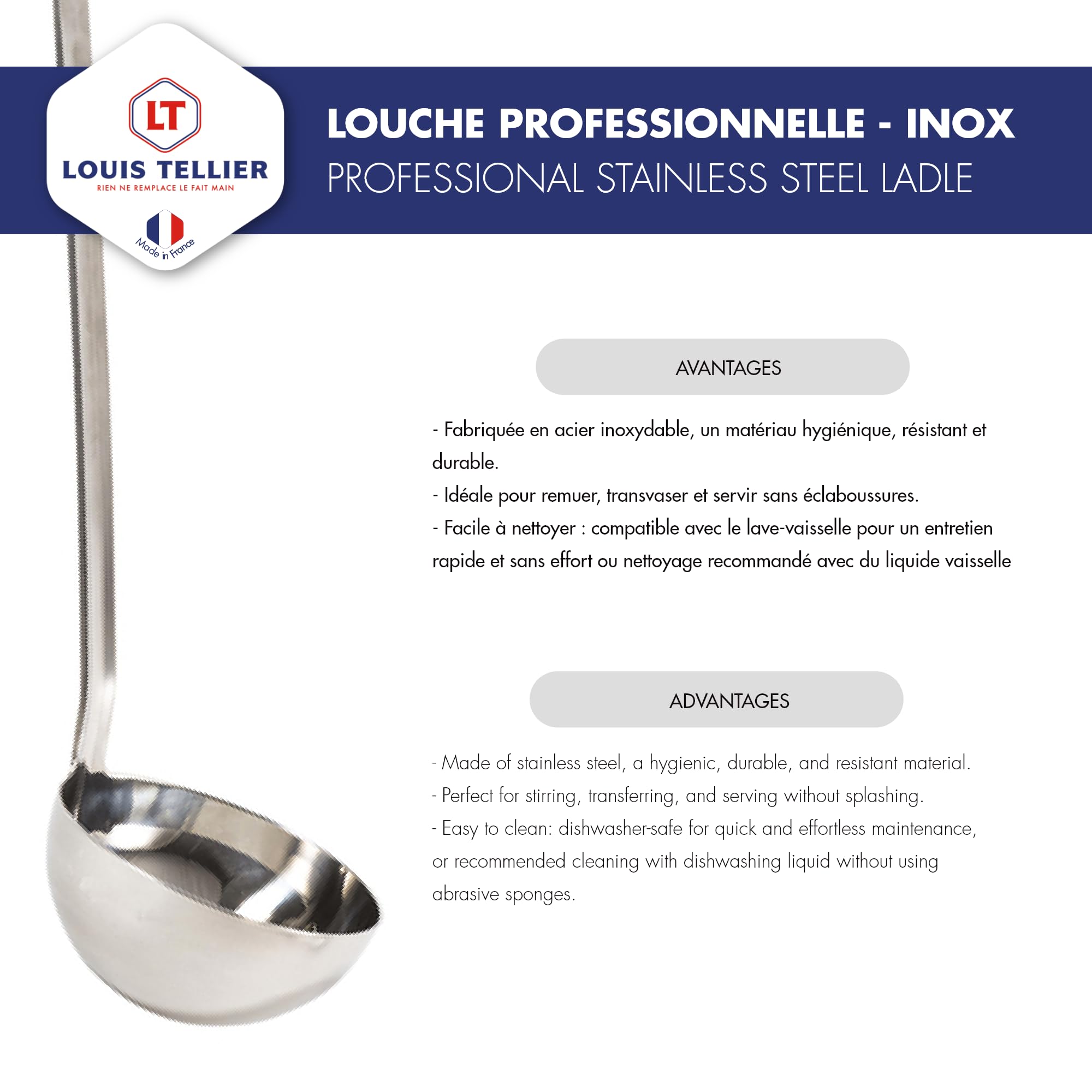 Amazon.com | Professional Ladle - Stainless Steel - 10 cm - 250 ml