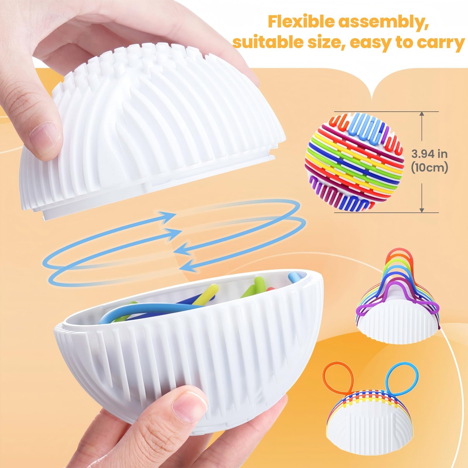 PushGoGo Sensory Activity Ball,Sensory Activity Board 3D DIY Upgrade,Fidget Toy for Calming Stress, Anxiety - Image 3