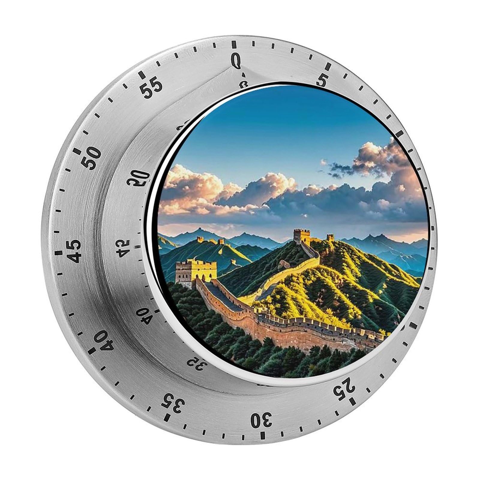 The Great Wall of China Printed Waterproof Christmas Timer with Loud Alarm Outdoor Timer for Cooking Exercise Baking