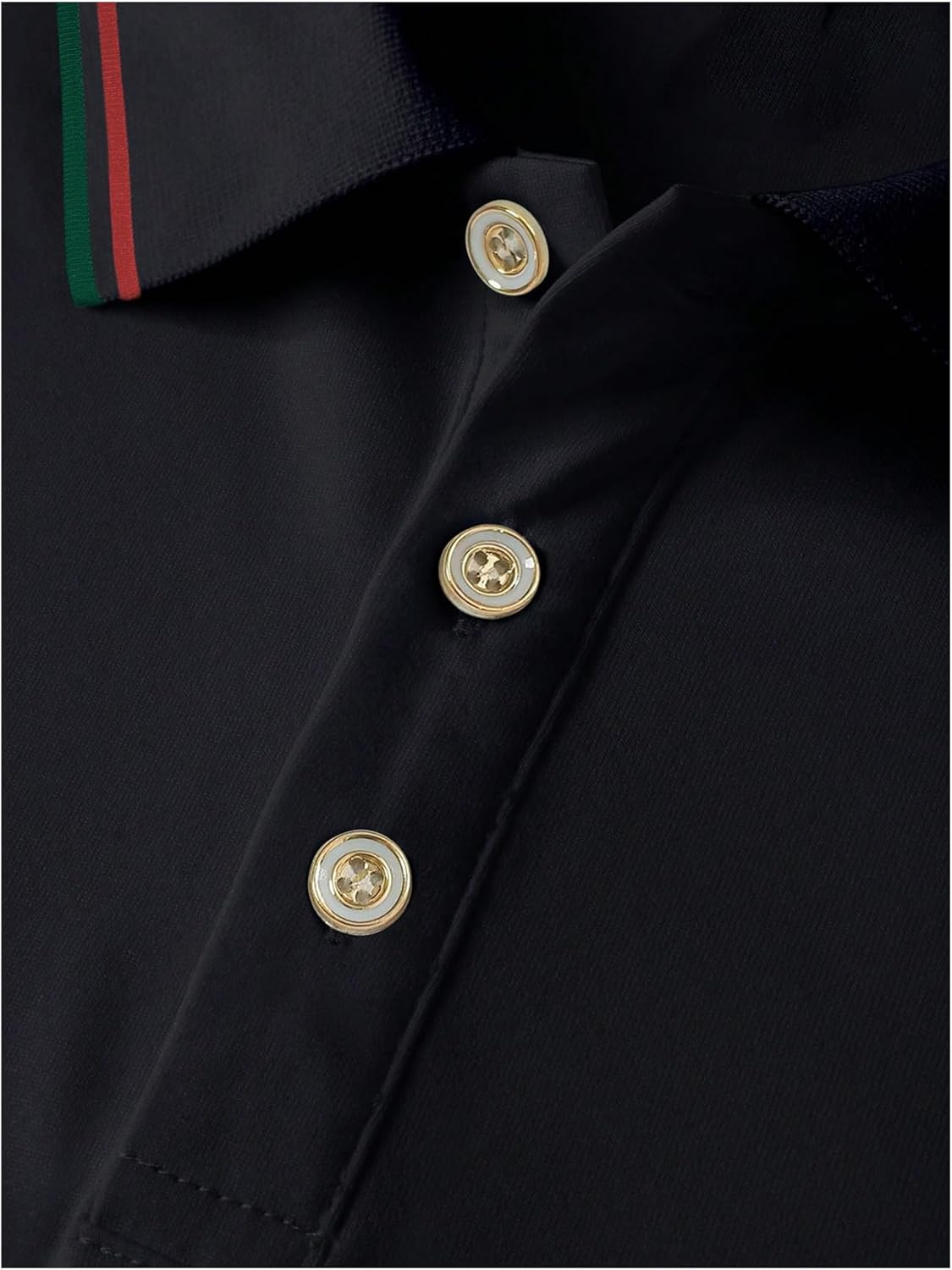 RoseSeek Men's Striped Collared Golf Shirts Short Sleeve Button Down Office Shirt - Image 5