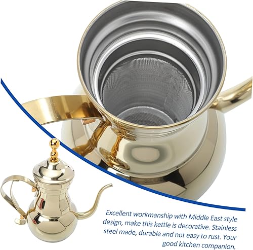 Miniatura 4 de Cafetera árabe, tetera para estufa, tetera silbante, tetera, cafetera, olla de vino frío, decoración de limonada de vino frío, tetera de té
