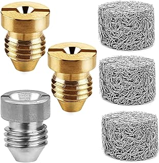 3 Pack 1.1 mm Foam Cannon Orifice Nozzle Tips and 3 Pieces Foam Maker, 3000 PSI Universal Thread Nozzle and Mesh Filter Thicker Foam for Snow Foam Lance Pressure Washer by IOUALEY, 2 Colors