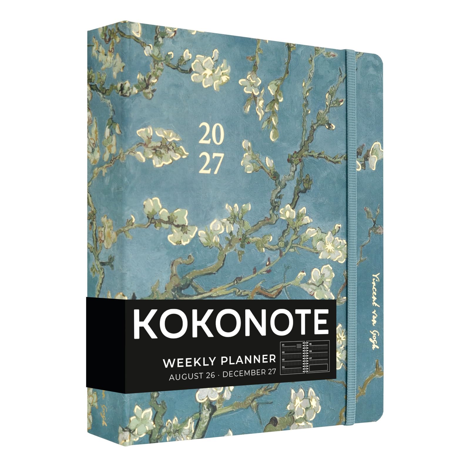 Kokonote Academic Diary 2026-2027 Week to View - Van Gogh Gifts | Academic Planner 2026-2027, Mid Year Diary 2026 2027, Weekly Planner | Aesthetic Stationery Gifts