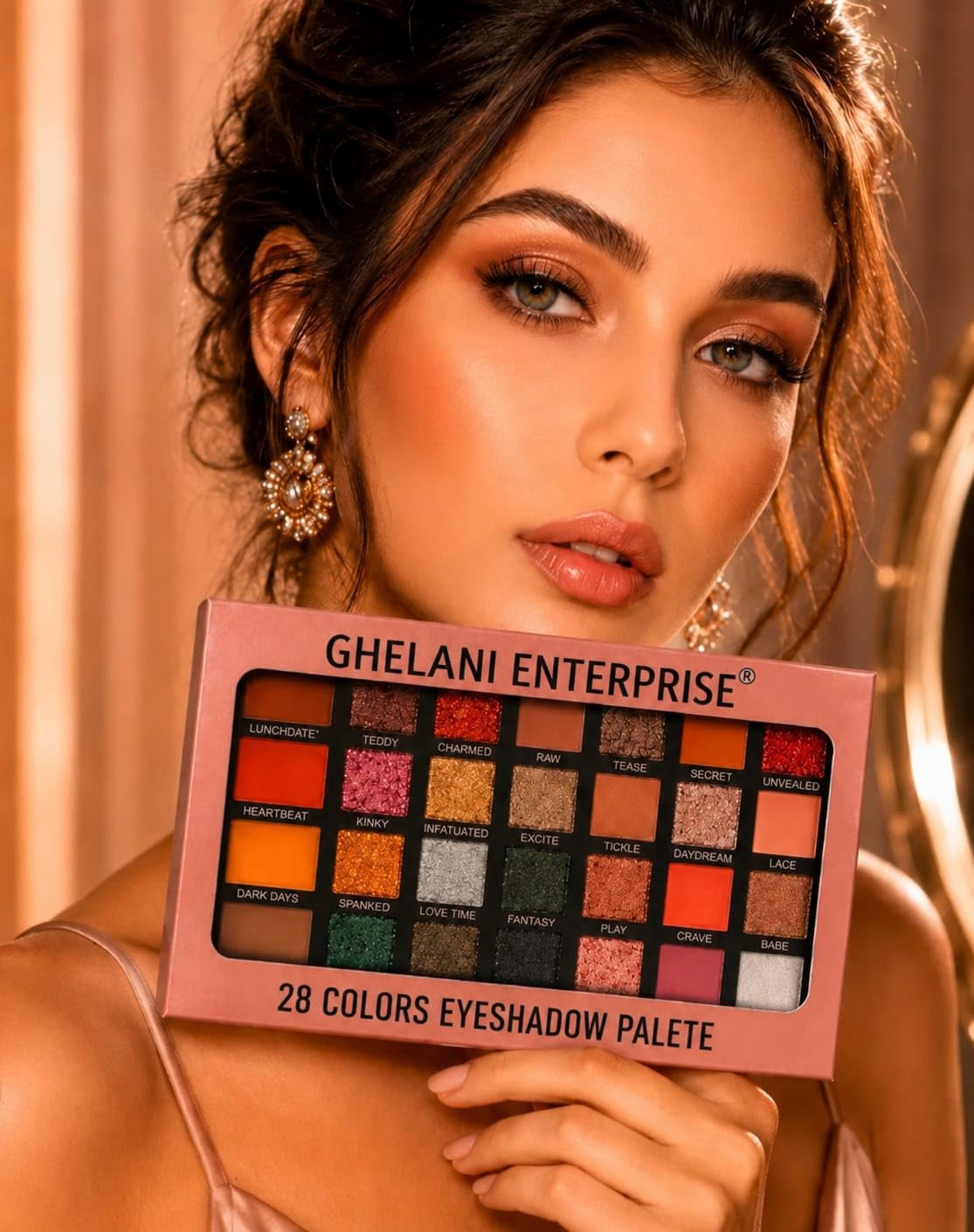 28 Color Eyeshadow Palette Matte Shimmer Metallic Highly Pigmented Blendable Eye Makeup Kit for Women and Girls| Blendable, Long Lasting Makeup Palette for Women & Girls | Party, Bridal & Daily Wear-image-15