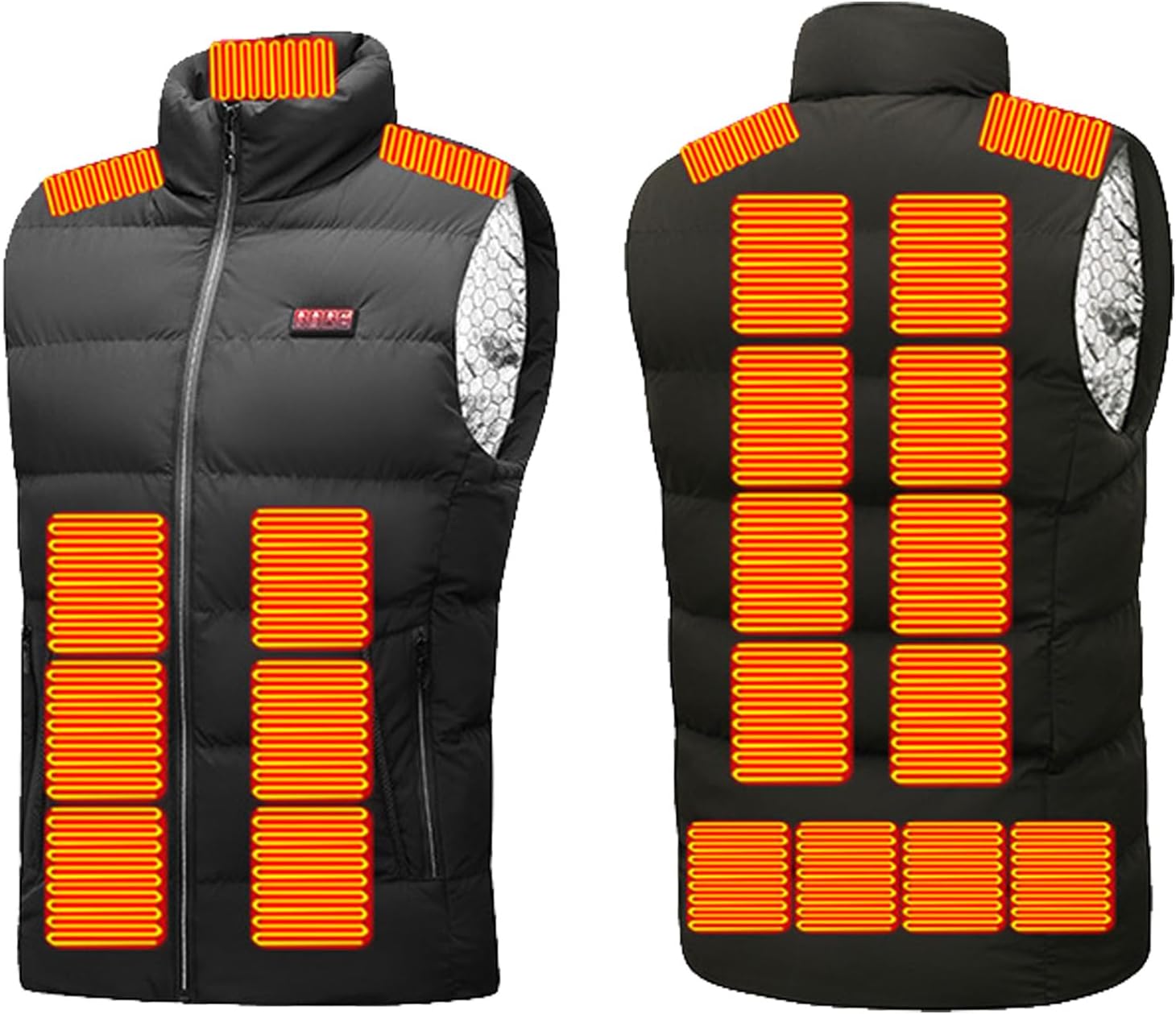 Heated Vest with 23 Heating Zones and 4 Temperature Control, Lightweight Electric Heating Jacket (Without Battery)