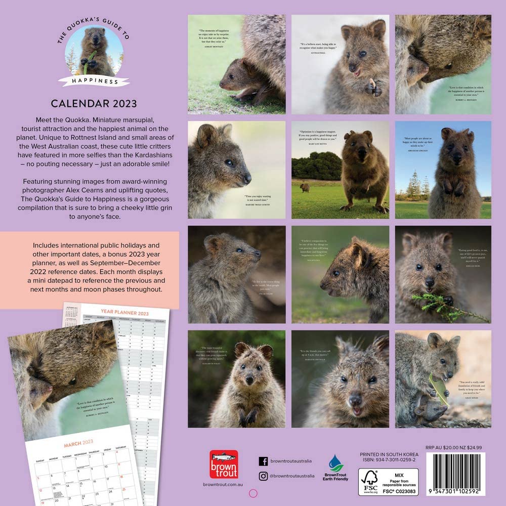 クアッカワラビー様　お見積もりページ Amazon.co.jp: BrownTrout THE QUOKKA'S GUIDE TO HAPPINESS クアッカ