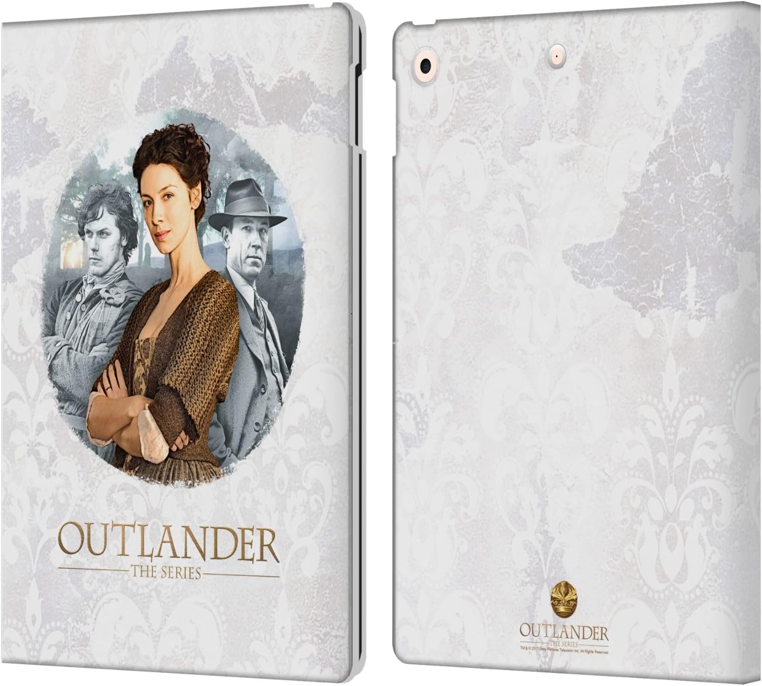 Head Case Designs Officially Licensed Outlander Claire, Jamie & Frank Portraits Leather Wallet Case Compatible with Apple iPad 10.2 2019/2020/2021