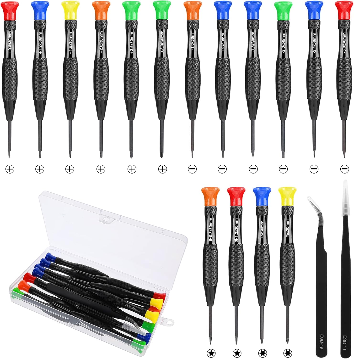 18Pcs Mini Screwdriver Set, Small Watch Screwdriver Set, Micro