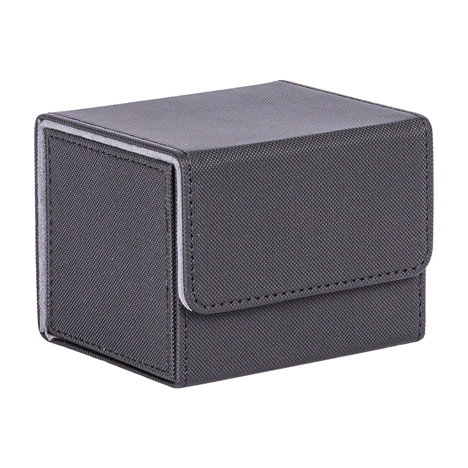 WOVEBIUS Card Deck Case Organizer Storage Box for Cards Poker Cards Sport Card Black,105x90x80mm