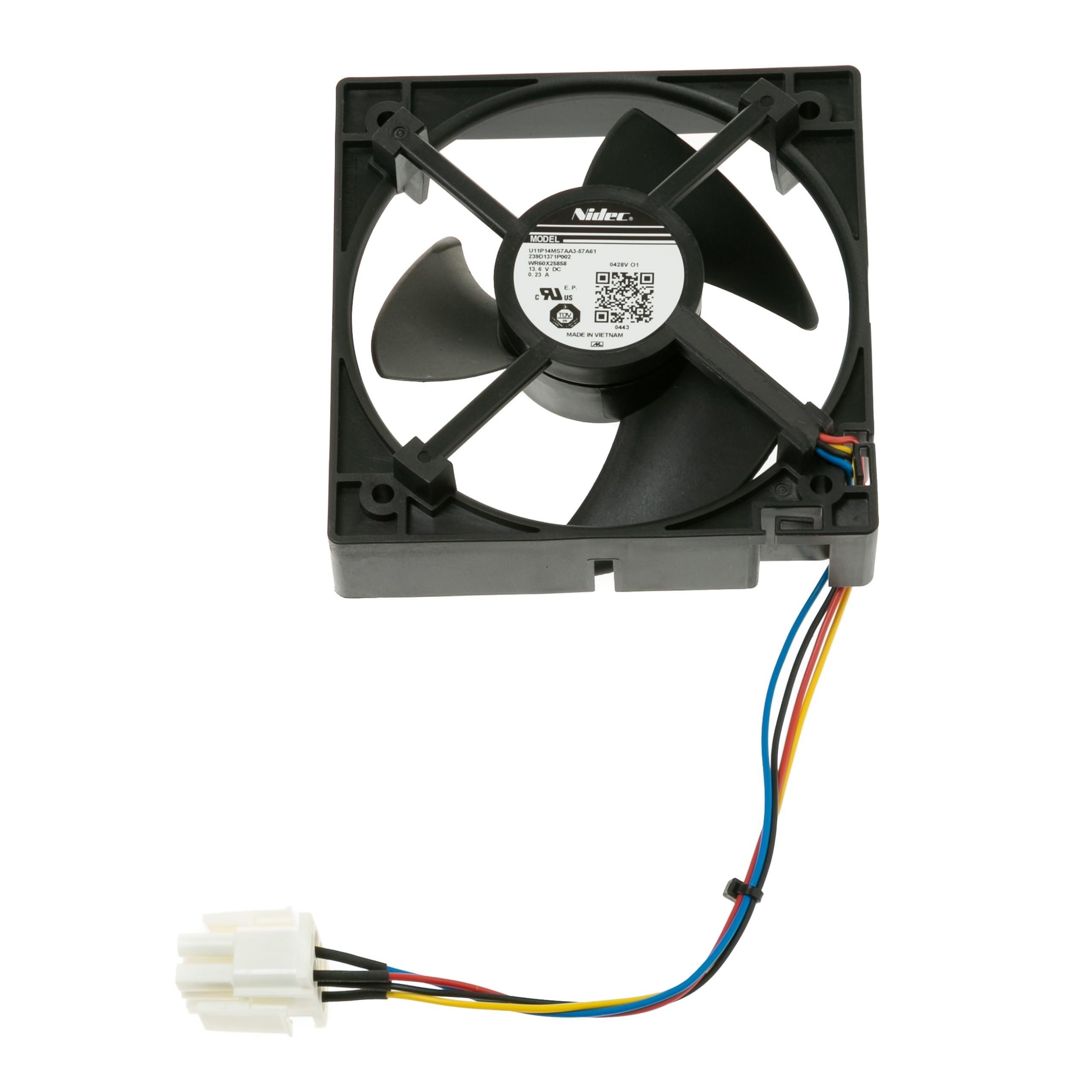 Parts Master Replacement for GE Refrigerator Evaporator Fan Motor - WR60X25858, PS12727431, AP6891698-1-Year Limited Warranty - Fridge Evaporator Fan Motor