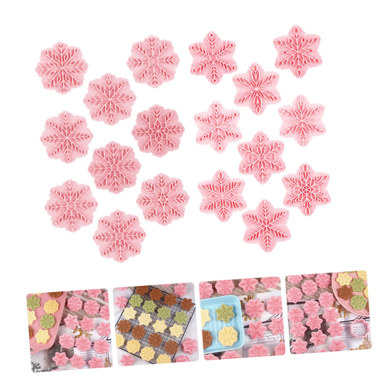 Levemolo 54pièces Moules à Biscuits De Moules à Cookies Forme De Flocons pour Pâtisserie De Noël pour Amoureux du Et Facile à Démouler