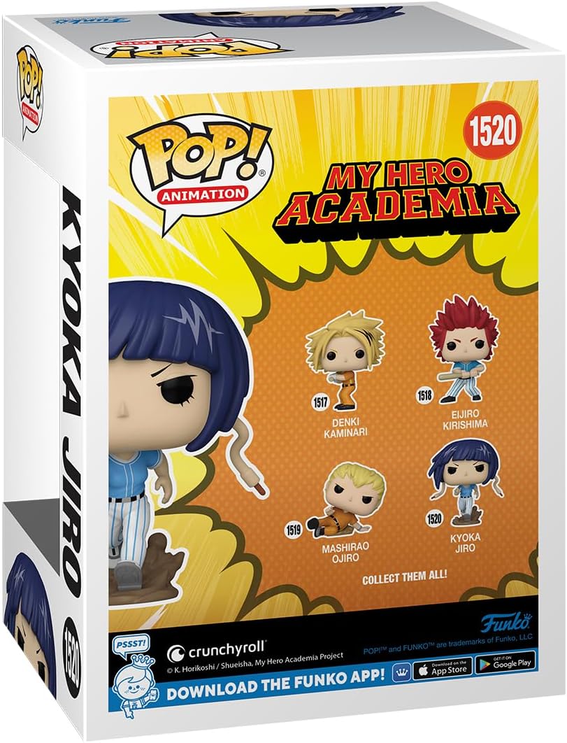 Funko POP! Animation: My Hero Academia (MHA) - Hero League Baseball - Kyouka Jiro - Collectable Vinyl Figure - Gift Idea - Official Merchandise - for Kids & Adults - Anime Fans