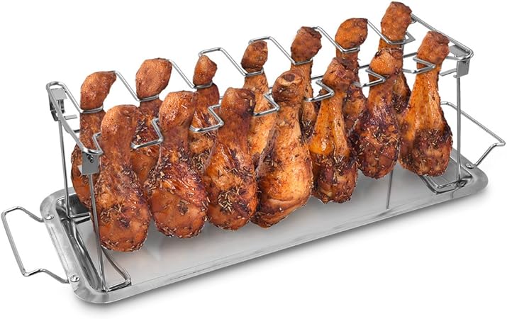 Navaris Stainless Steel Chicken Leg & Wing Rack - 14