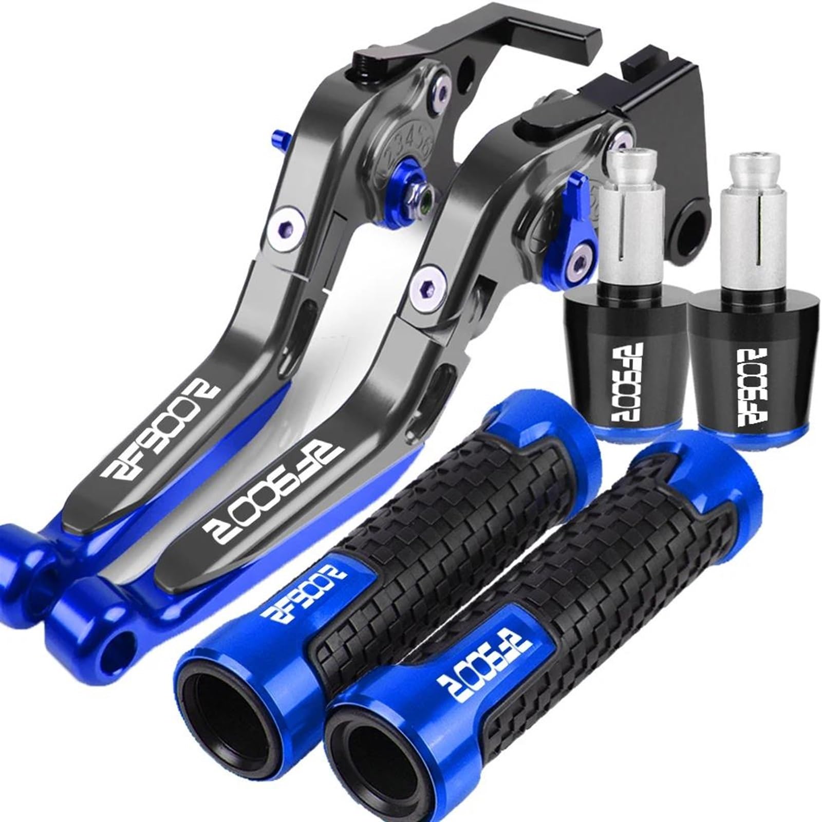 Leviers de frein Suzuki RF900R 1994-1997 réglables avec poignées turquoise