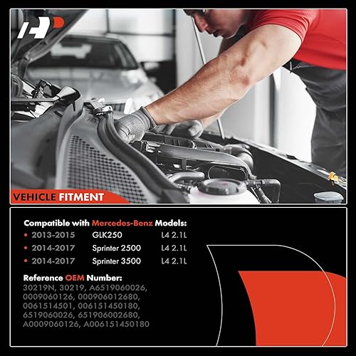 Miniatura 3 de A-Premium Motor de arranque compatible con Mercedes-Benz X166 GLK250 2013-2015, NCV3 Sprinter 2500 3500 2014-2017, L4 2.1L, 12V 1.8KW 12 dientes en