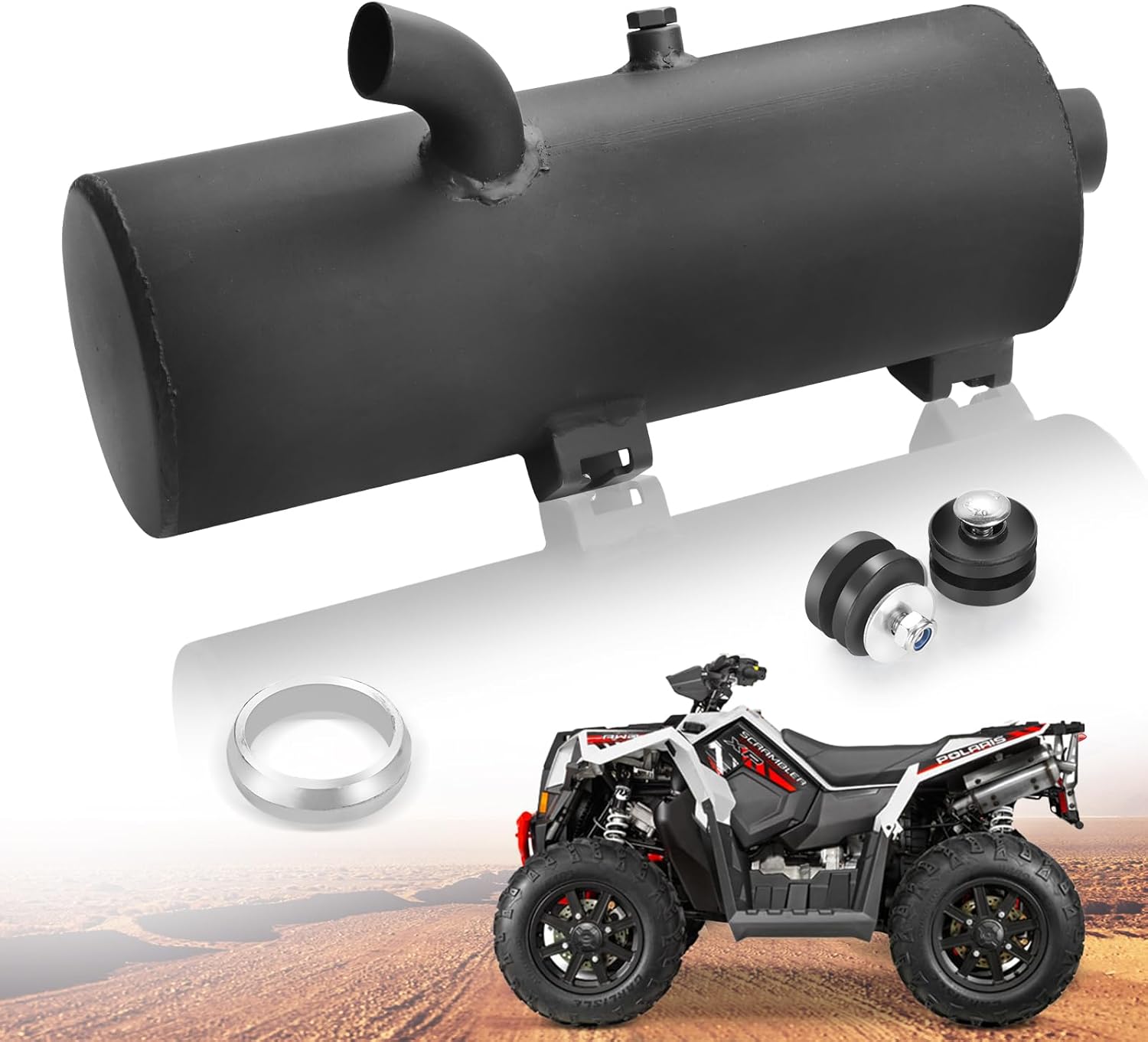 1260715-489 Muffler Silencer Compatible with 1996-2001 Polaris Sportsman 500 4X4, 1999-2000 Sportsman 335, 1999-2000 Sportsman 500 RSE CH50AC AJ, 2001 Sportsman 500 DUSE CH500 AD 1260715-029