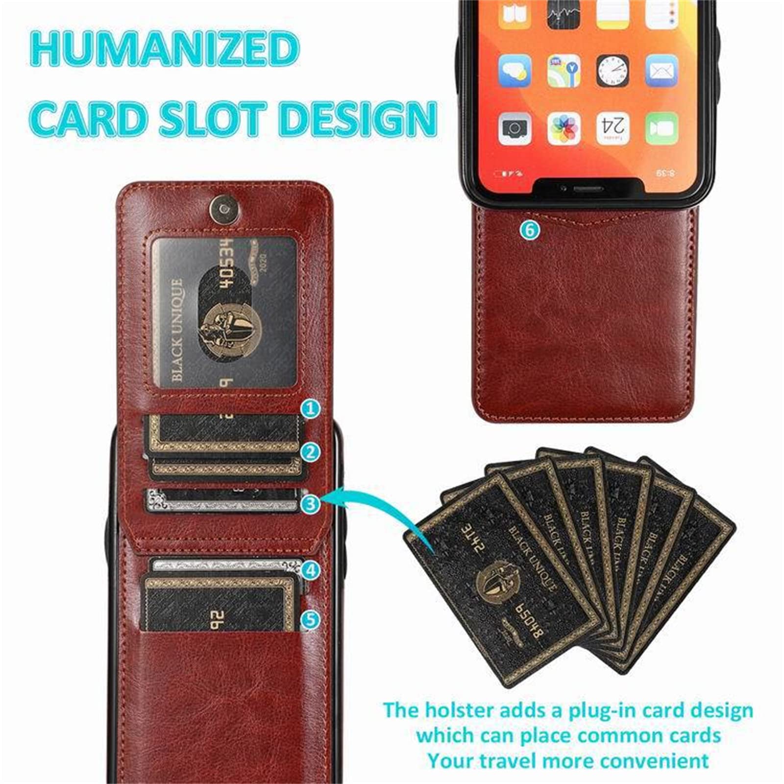 VISOUL Custodia per iPhone 14 Pro Max, Cover Vera Pelle Portafoglio con Blocco RFID, Cover in Pelle [100% Vera Pelle][Carta Fessura] [Supporto Stand] Compatibile con iPhone 14 Pro Max 6,7