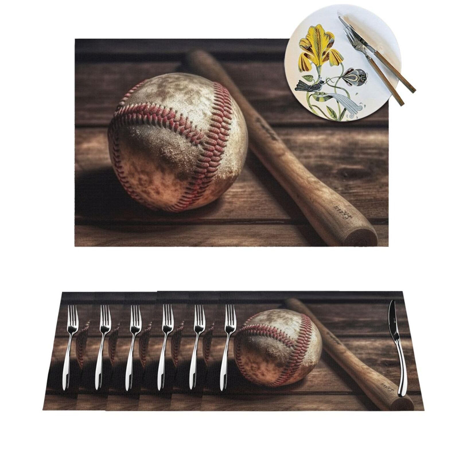 Set de table antidérapant et résistant à la chaleur en PVC tissé lavable pour cuisine - 6 Pcs