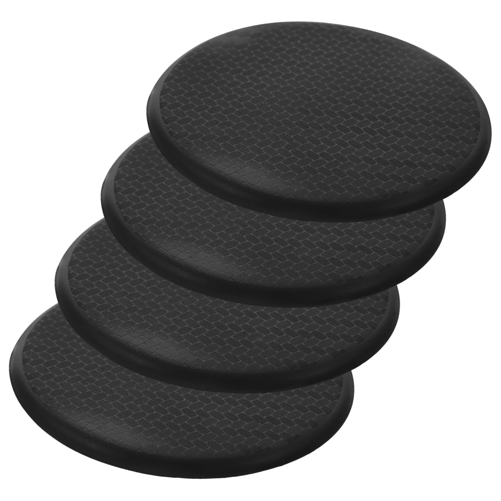 Zerodeko 4pcs Non- Car Cup Round Water Cup Mats for Daily Use Wear-Resistant and Easy to Clean for Black Color Design