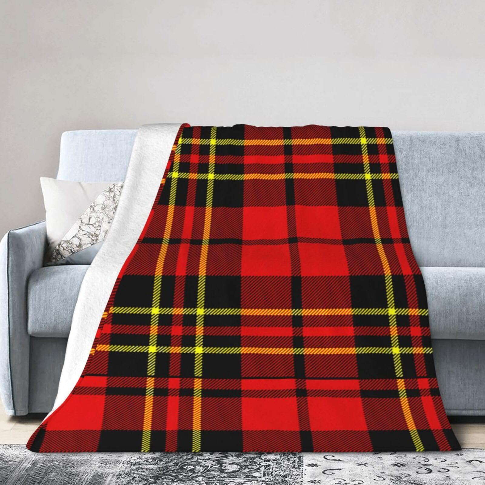 ERTDFXCV Clan Brodie Tartan Blanket 80"x60"