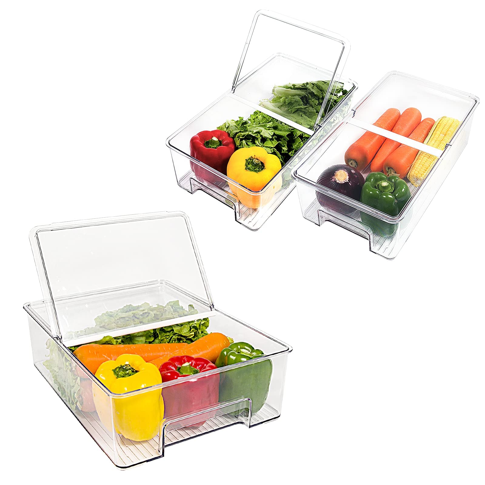 Buy elabo Food Storage Containers Fridge Produce Saver Stackable