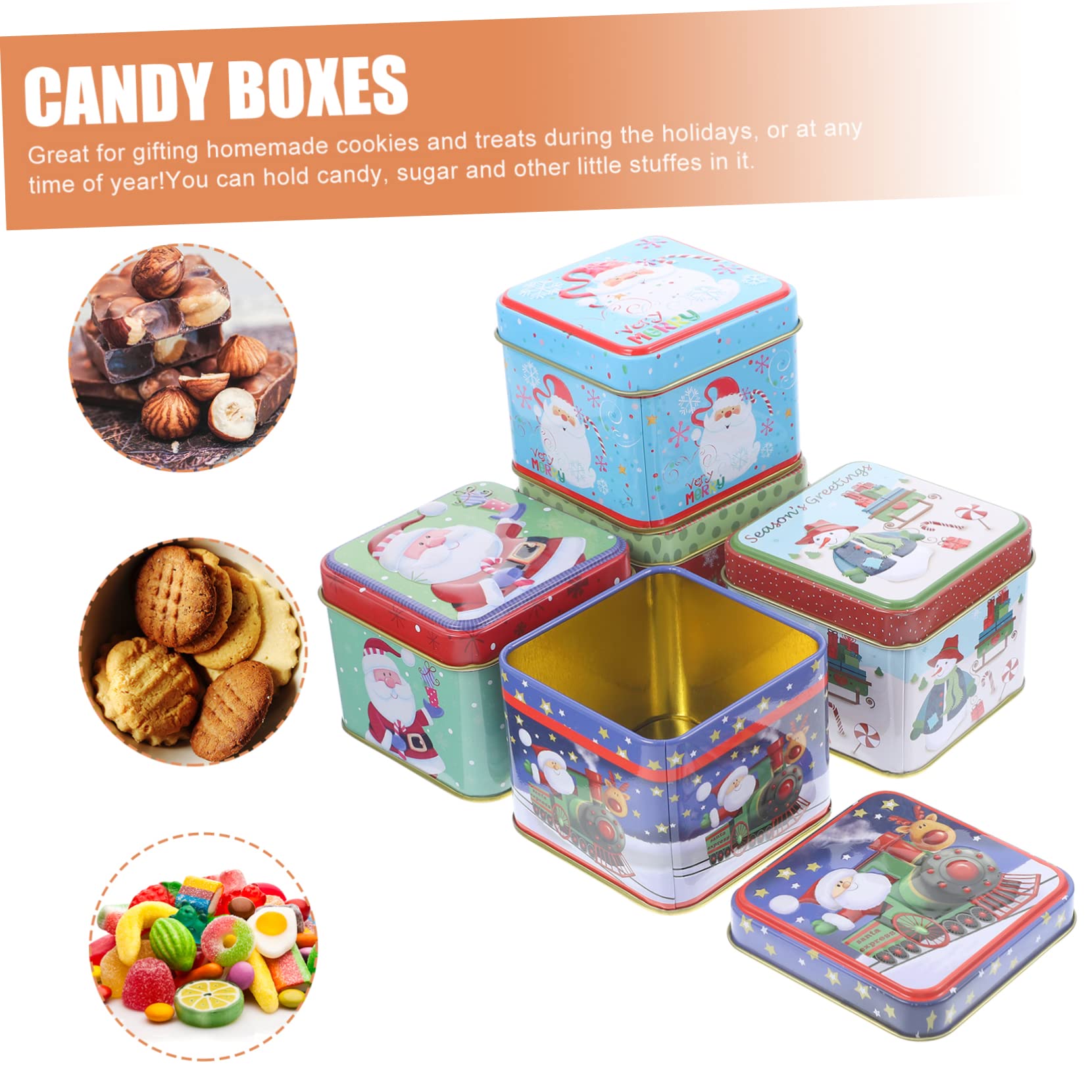 Amosfun Scatoline Di 20 Pz Barattolo Di Caramelle Di Natale Regalini Natalizi Per Natale Scatoletta Scatole Dolci Da Dessert Con Finestra Natalizia Di Natale